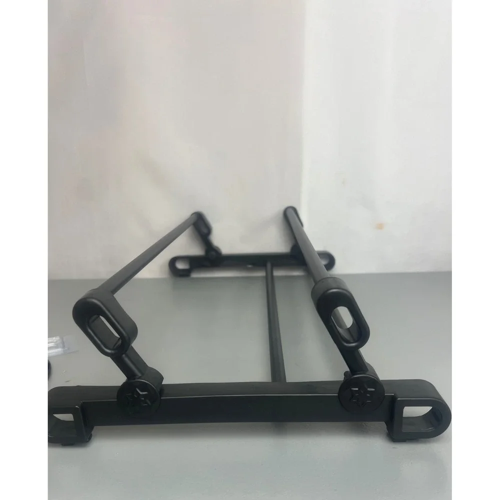 Black Wall Mounted Folding Towel Rack 3 Tier Adhesive Bathroom Storage Organizer